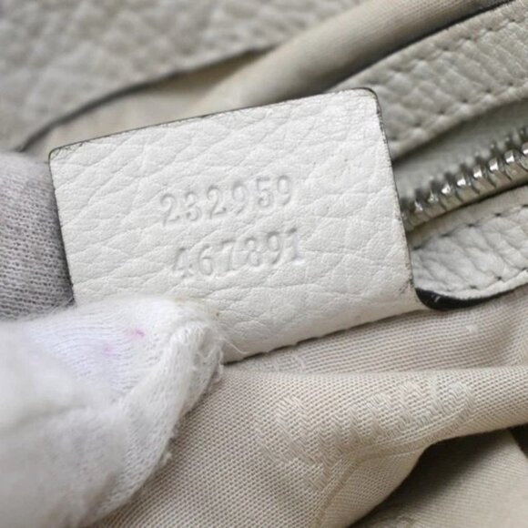 GUCCI Logo GG Pattern Bamboo Shoulder Bag Canvas Leather Brown White SHW 80EG214 - Picture 15 of 15